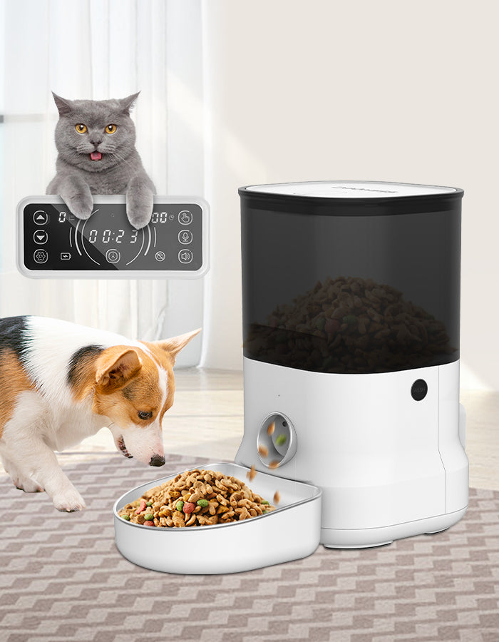 DOGNESS Automatic Dog Cat Smart Feeder with Camera- 6.5Lbs Large Capac