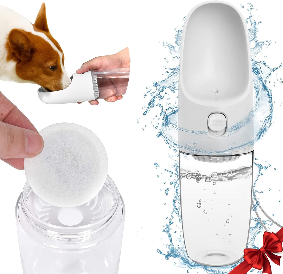 DOGNESS Portable Water Bottle for your Pet Leak Proof Travel Water Cup