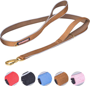 DOGNESS Classic Collar and Leash Sets Adjustable Lengths Soft Cotton for Dogs