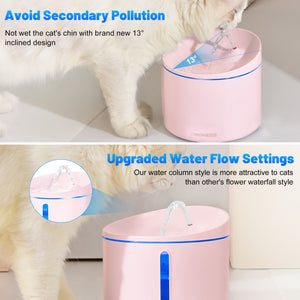 DOGNESS  Pet Water Fountain for Cat Drinking Fountain Super Quiet Flower (1 L/34oz)