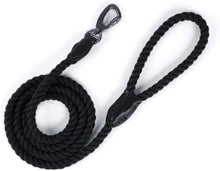 Load image into Gallery viewer, DOGNESS Cotton Rope Dog Leash, with Adjustable Soft Leather Strap
