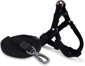 DOGNESS Comfortable Harness and Leash Sets Adjustable Lengths Soft Eco-Friendly Cotton