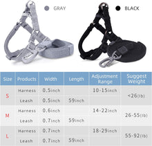 Load image into Gallery viewer, DOGNESS Comfortable Harness and Leash Sets Adjustable Lengths Soft Eco-Friendly Cotton