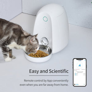 DOGNESS Automatic Cat Feeder 2L Capacity with App Control  2.4GHz Wi-Fi, 1-6 Meals per Day