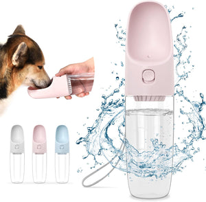 DOGNESS Portable Dog Water Bottle Plus with Filter （14oz/438ml）