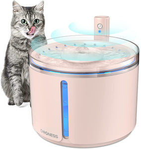 DOGNESS 74oz/2.2L Motion Sensor Portable Water Fountain for dog  Cat  2400mAh Wireless Cat Water Fountain