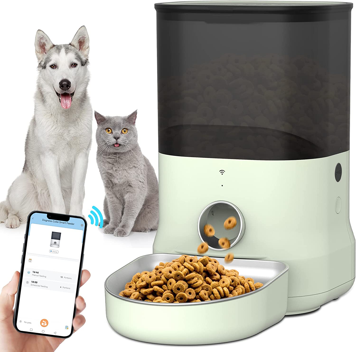 Automatic Pet Feeder Smart Food Dispenser Dogs - 6l Large Capacity