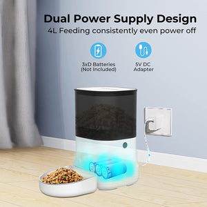 Cube Programmable Pet Feeder- 4 Liters for Dogs & Cats